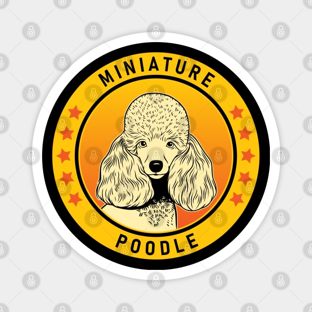 Miniature Poodle Dog Portrait Magnet by millersye